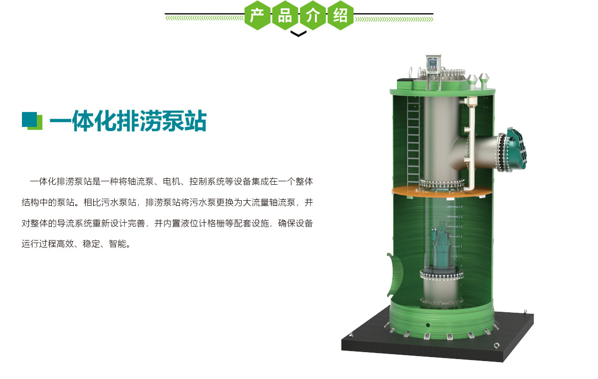 一體化軸流泵站,一體化排澇泵站,華南泵業